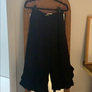 WIDELEG BLACK PANTS